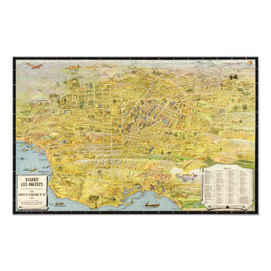Foto Mapa restaurado del Gran Los Ángeles 1932