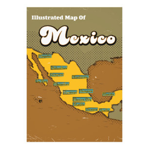 Foto Mapa retro de México