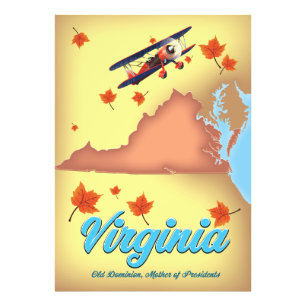 Foto mapa retro de viaje de Virginia