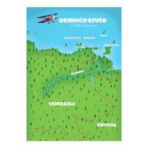 Foto Mapa sudamericano del río Orinoco