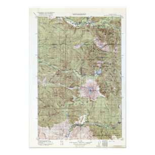 Foto Mapa topográfico el Monte Saint Helens del vintag