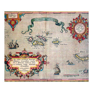 Foto Mapa viejo de Azores - exploración de la