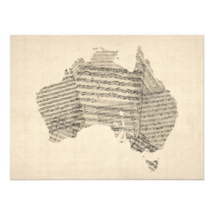 Foto Mapa viejo de la partitura del mapa de Australia