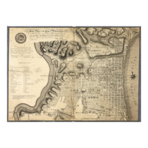 Foto Mapa viejo de Philadelphia Pennsylvania a partir