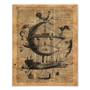Foto Máquina voladora victoriana Steampunk