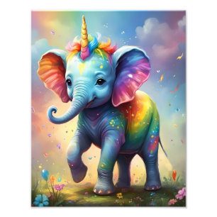 Foto Maravillas radiantes: Elefante Unicornio, bebé arc