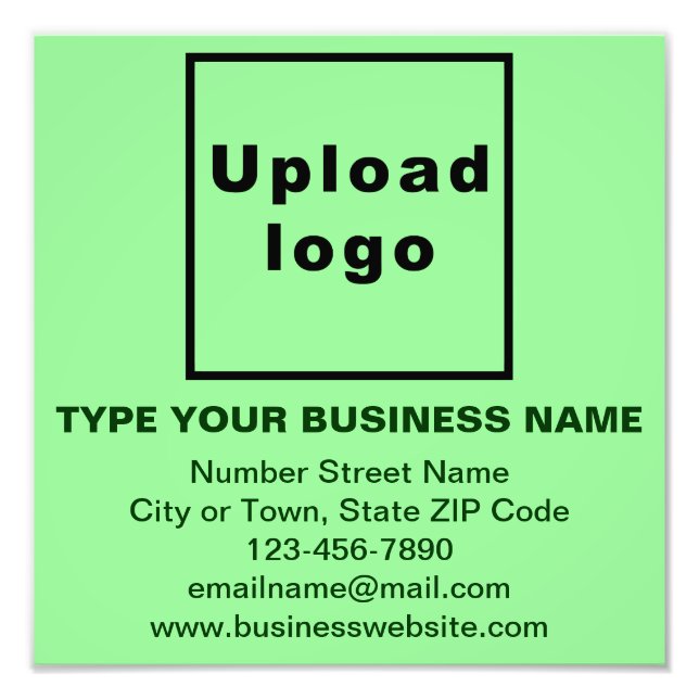 Foto Marca comercial en la imagen de Light Green Square (Frente)