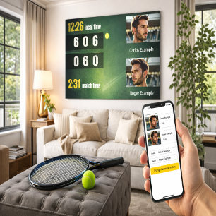 Foto Marcador de Tenis Personalizado – Partido Personal