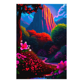 Foto Märchenhafter Wanderpfad durch blühende Berglandsc