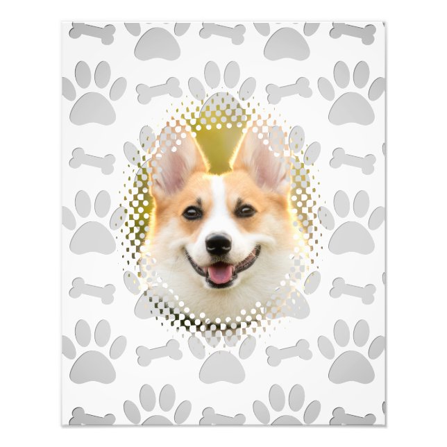 Foto Marco de Perro del patrón de impresión de tonos y  (Frente)