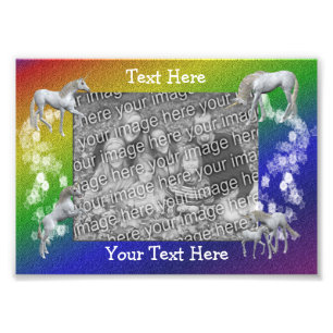 Foto Marco fotográfico de colores arcoiris de Unicornio