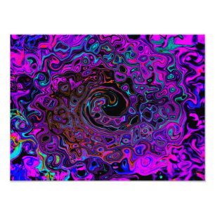Foto Mareas Líquidas Retro de Magenta y Negro Alucinant