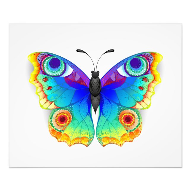 Foto Mariposa de ojo de pavo real arcoíris (Frente)