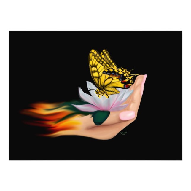 Foto Mariposa en Lotus Bloom (Frente)