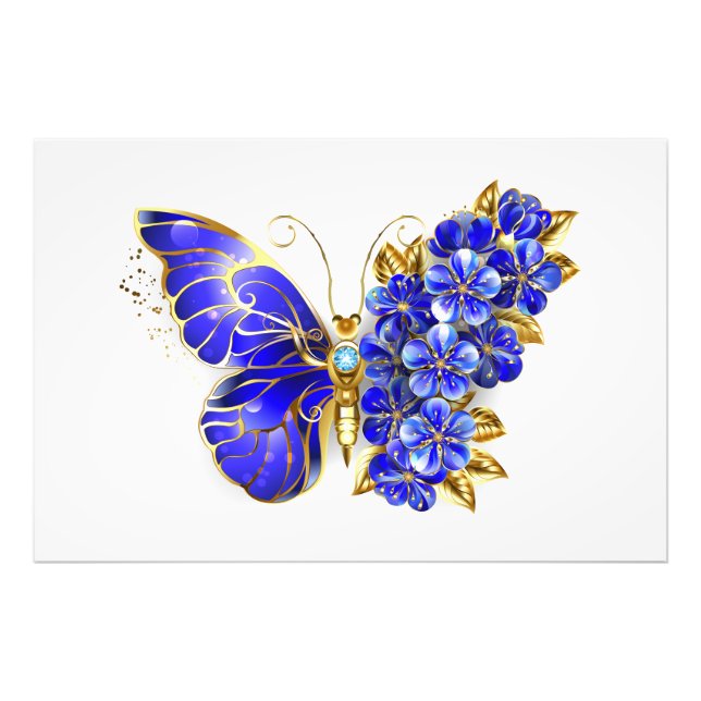 Foto Mariposa Flor Zafiro (Frente)