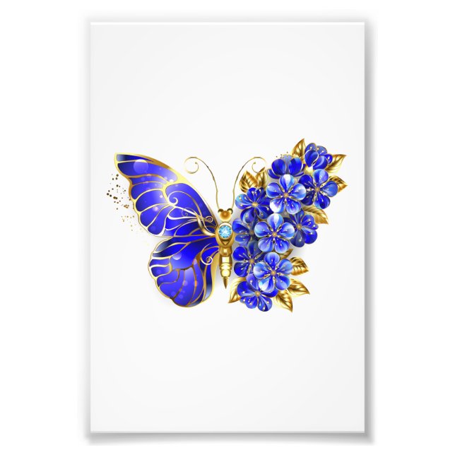 Foto Mariposa Flor Zafiro (Frente)