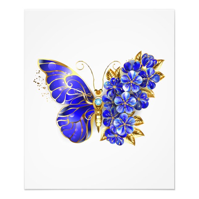 Foto Mariposa Flor Zafiro (Frente)
