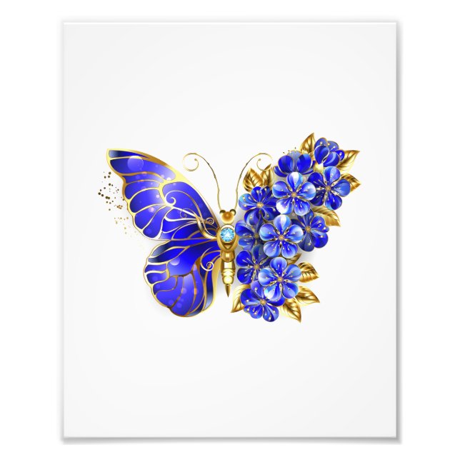 Foto Mariposa Flor Zafiro (Frente)
