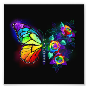 Foto Mariposa florida arcoiris