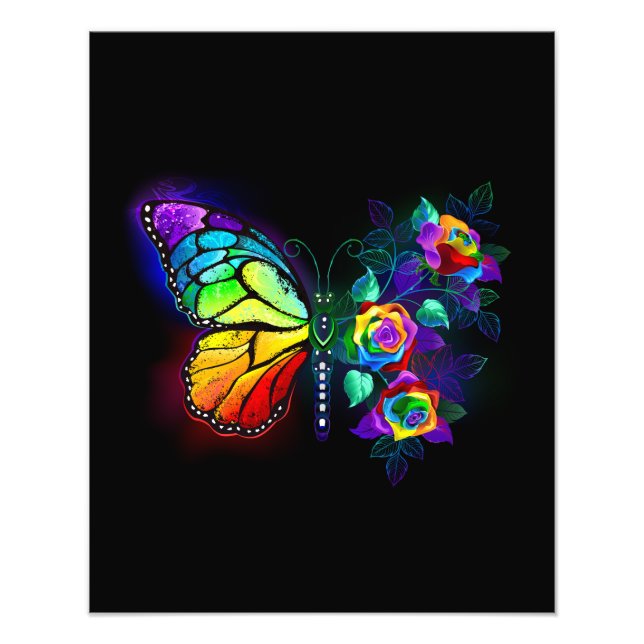 Foto Mariposa florida arcoiris (Frente)