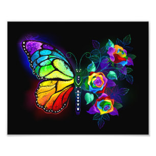 Foto Mariposa florida arcoiris