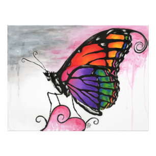 Foto Mariposa monarca arcoiris Fantasía original