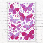 Foto Mariposas Acuarela Magenta Imagen Rosa<br><div class="desc">Magenta pintura de mariposa color rosa y blanco acuático.</div>