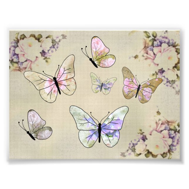 Foto Mariposas de rosa (Frente)