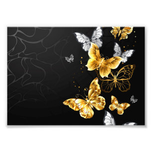 Foto Mariposas doradas y blancas