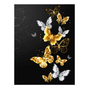 Foto Mariposas doradas y blancas
