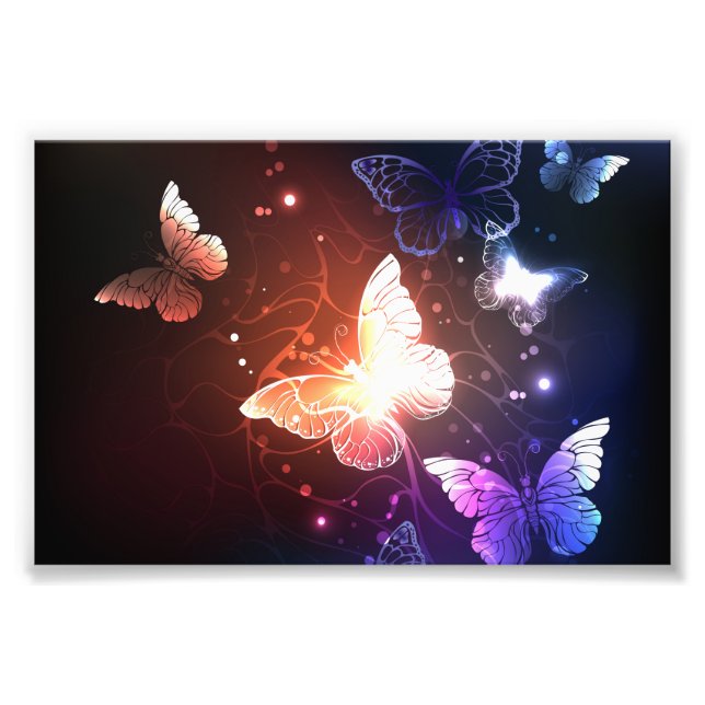 Foto Mariposas nocturnas brillantes (Frente)