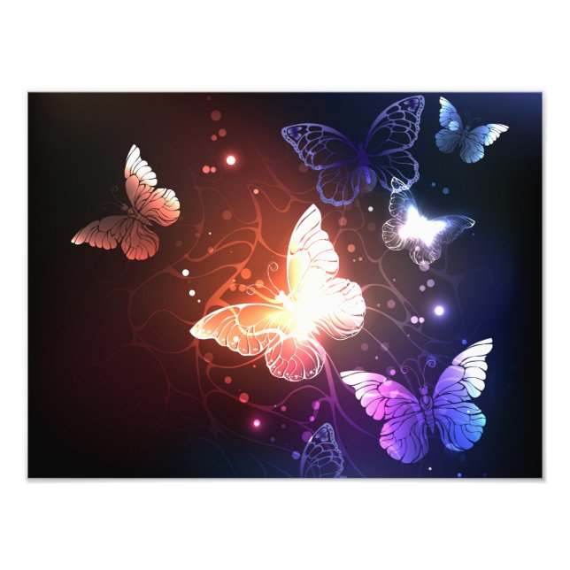 Foto Mariposas nocturnas brillantes (Frente)