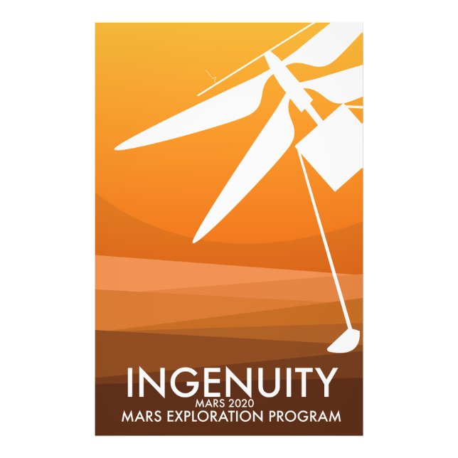 Foto Mars Helicopter Ingenuity Space art (Frente)