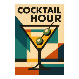 Foto Martini de hora de cóctel Bauhaus moderno de media