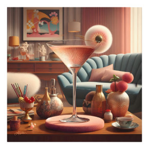 Foto Martini Futurista Atómico de Flor de Cerezo