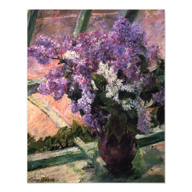 Foto Mary Cassatt - Lilacs en una ventana (Frente)