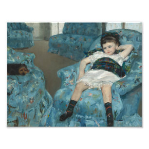 Foto Mary Cassatt - Niña pequeña en un sillón azul