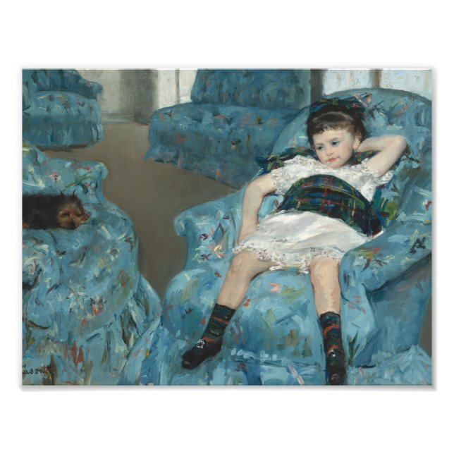 Foto Mary Cassatt - Niña pequeña en un sillón azul (Frente)