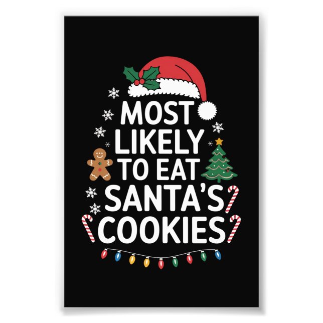 Foto Más Probable De Comer Las Galletas De Santa Navida (Frente)