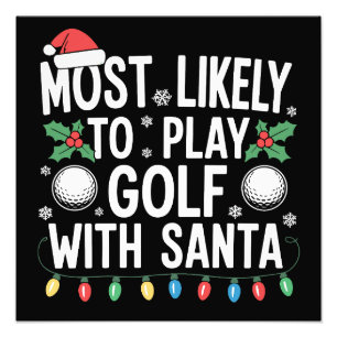 Foto Más Probable Que Juegue Golf Con Santa Familia Xma