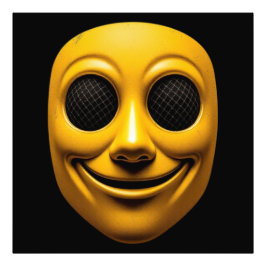 Foto Máscara sonriente amarilla