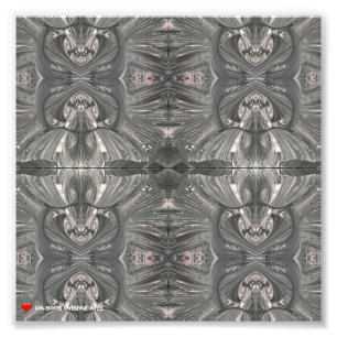 Foto Máscara tribal de abstración negra blanca 3
