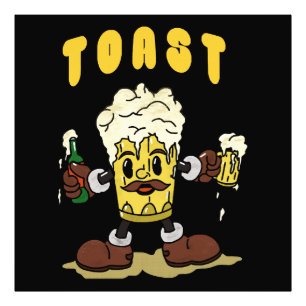 Foto Mascota de brindis con cerveza