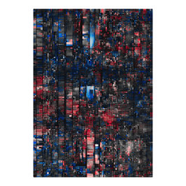 Foto Matriz de error digital abstracto rojo y azul