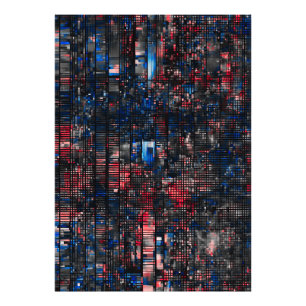 Foto Matriz de error digital abstracto rojo y azul