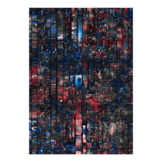 Foto Matriz de error digital abstracto rojo y azul