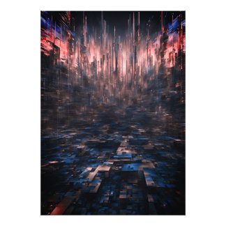 Foto Matriz digital abstracta de flujo de datos neón cy