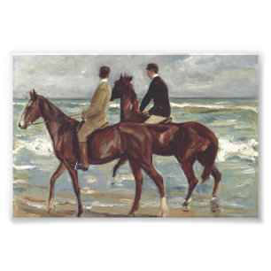 Foto Max Liebermann: Dos jinetes en la playa Arte