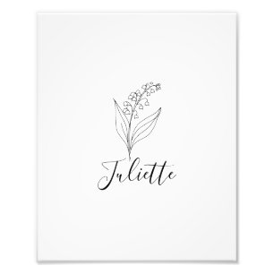 Foto Mayo personalizado Lily de la Flor de Nacimiento d