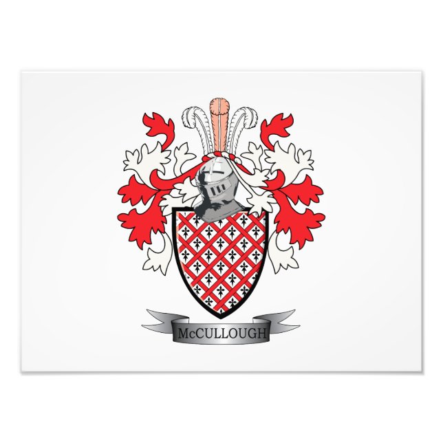 Foto McCullough Family Crest Coat of Arms (Frente)